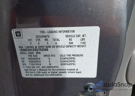 1999 Cadillac Deville D'elegance z USA, uszkodzony, nr VIN 1G6KE54Y2XU752599